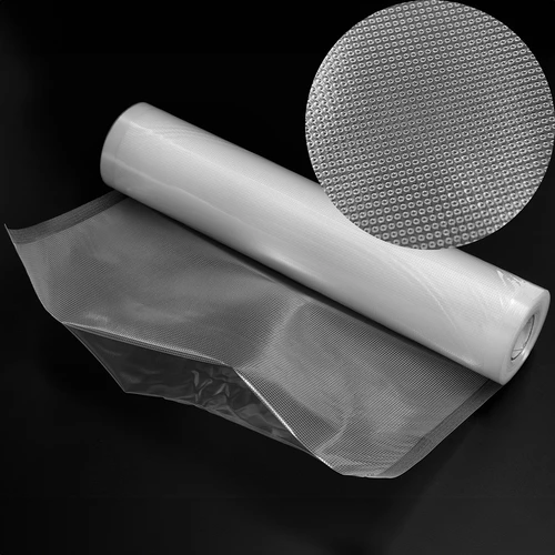 Geprofileerde folie in mouw – voor vacuümmachine, 28x600cm - 2 ['geprofileerde folies', ' folies voor vacuümmachine', ' geprofileerde folie op rol', ' folies voor vacuümverpakking', ' voedselverpakkingsfolies', ' folies voor sealmachine', ' vacuümverpakking', ' voedselopslag thuis', ' sealfolies', ' voordelen van vacuümverpakking', ' waarom vacuümverpakken', ' opslag van producten en voedingsmiddelen', ' hoe voedsel te verpakken']