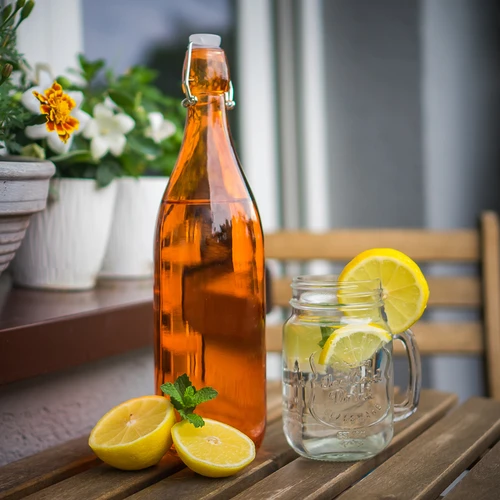 Glazen fles 1 L met luchtdichte sluiting - in verschillende kleuren - 3 ['roze fles', ' Barbie fles', ' Hulk fles', ' Frozen fles', ' waterfles', ' limonadefles', ' fles voor het besproeien van bloemen', ' decoratieve fles', ' fles met luchtdichte sluiting']