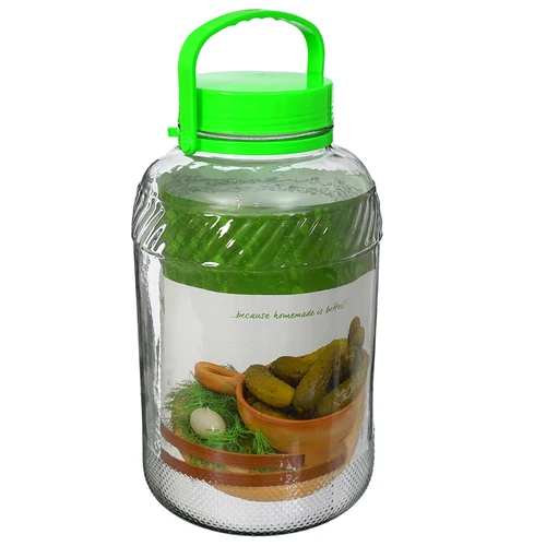Glazen pot 8 L, met tang - 3 ['glazen potten', ' glazen pot', ' pot voor augurken', ' potten voor augurken', ' pot voor likeuren', ' containers voor likeuren', ' potten met deksel', ' grote potten met deksel', ' pot voor likeuren', ' pot voor alcohol', ' pot voor fermentatie', ' potten 8 L', ' pot met handvat', ' decoratieve pot', ' decoratieve pot', ' pot met afdichting']