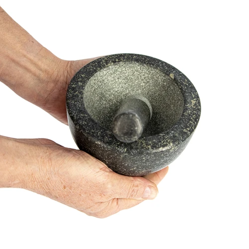 Granieten keuken vijzel met stamper - 5 ['granit vijzel', ' vijzel met stamper', ' stenen vijzel', ' vijzel van steen', ' keuken vijzel', ' vijzel voor kruiden']