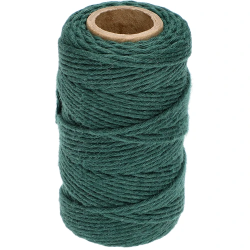 Groen katoenen koord 2 mm/55 m/100 g  - 1 ['katoenen koord', ' katoenen touw', ' koord voor delicate planten', ' natuurlijk koord', ' ecokoord', ' koord voor macramé', ' koord om te binden', ' koord voor handwerk', ' koord om aan te trekken', ' groen koord', ' groen touw']