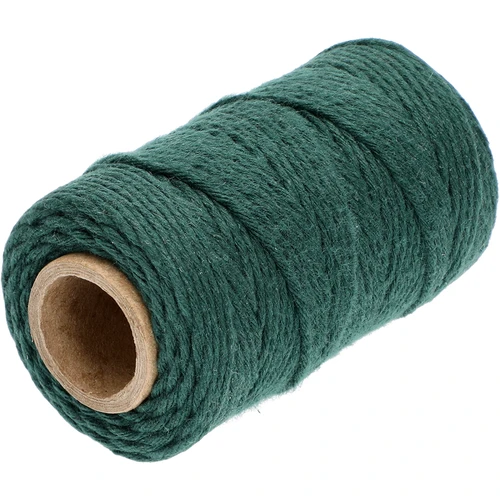 Groen katoenen koord 2 mm/55 m/100 g - 2 ['katoenen koord', ' katoenen touw', ' koord voor delicate planten', ' natuurlijk koord', ' ecokoord', ' koord voor macramé', ' koord om te binden', ' koord voor handwerk', ' koord om aan te trekken', ' groen koord', ' groen touw']