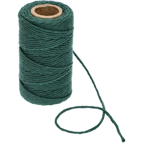 Groen katoenen koord 2 mm/55 m/100 g - 3 ['katoenen koord', ' katoenen touw', ' koord voor delicate planten', ' natuurlijk koord', ' ecokoord', ' koord voor macramé', ' koord om te binden', ' koord voor handwerk', ' koord om aan te trekken', ' groen koord', ' groen touw']