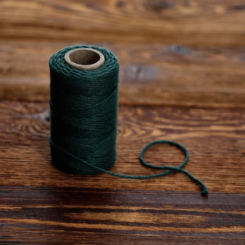 Groen katoenen koord 2 mm/55 m/100 g - 5 ['katoenen koord', ' katoenen touw', ' koord voor delicate planten', ' natuurlijk koord', ' ecokoord', ' koord voor macramé', ' koord om te binden', ' koord voor handwerk', ' koord om aan te trekken', ' groen koord', ' groen touw']