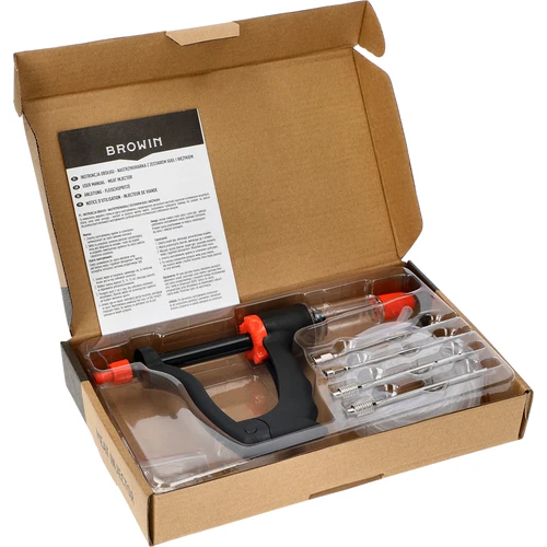 Halfautomatische vleeswareninjector met naaldenset en slang - 6 ['huisgemaakte vleeswaren', ' thuisvleeswaren', ' zelfgemaakte vlees- en vleeswarenproductie', ' ham', ' schouderham', ' worsten', ' eigen vleeswaren', ' vlees', ' zelfgemaakte culinaire producten', ' diner', ' vlees pekelen', ' injecteren', ' injectoren', ' vleesspuit', ' roestvrijstalen naalden', ' injectienaald', ' pekelen', ' roken', ' vleeswarenaccessoires', ' vleesspuit', ' roestvrijstalen naalden', ' injectienaald', ' voor vlees', ' voor pekelen']
