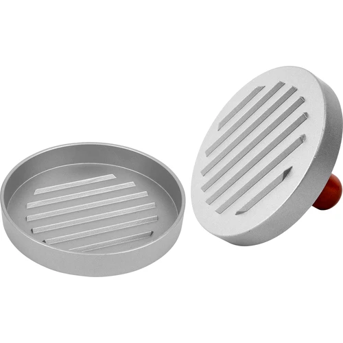 Hamburgerpers - aluminium, diameter 12 cm - 2 ['burgerpers', ' hamburgerpers', ' pers voor hamburgers', ' burgers', ' hamburgers']