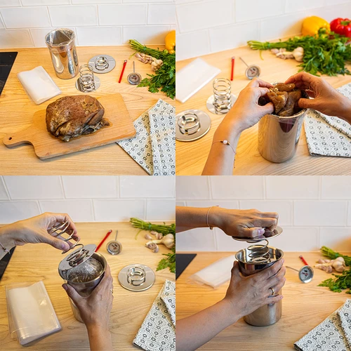 Hamkoker Set - Stevige Hap 1,5 kg - 16 ['recepten met hamkoker', ' uit de hamkoker', ' van de hamkoker', ' gerechten uit de hamkoker', ' hoe werkt een hamkoker', ' ham uit de hamkoker', ' vleeswaren uit de hamkoker', ' hamkoker voor vegetariërs', ' uit de hamkoker voor kinderen', ' gezond vlees', ' gezonde vleeswaren', ' zonder conserveermiddelen', ' ham', ' cadeau', ' hamkoker 1', '5 kg', ' hamkoker 3 kg', ' hamkoker 0', '8 kg', ' accessoires voor hamkoker', ' set met hamkoker']