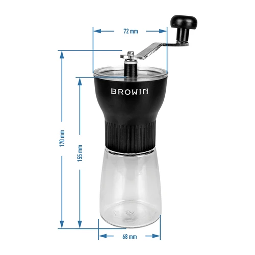 Handmatige koffiemolen met instelbare maalgraad - 7 ['koffiemolen', ' handmatige molen', ' koffie malen', ' gemalen koffie', ' handmatig koffie malen']