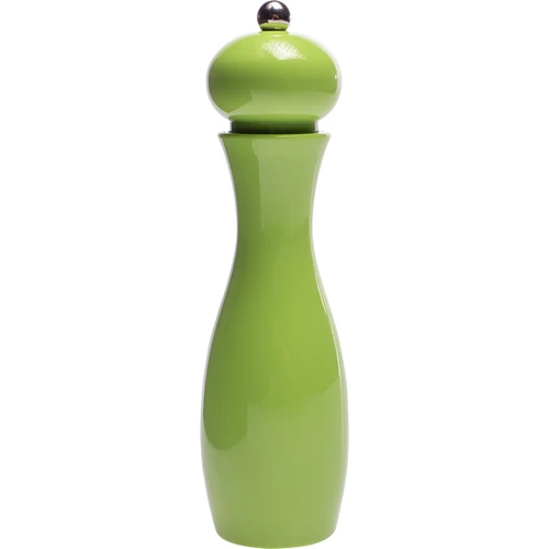Handmatige molen voor peper en zout, 18 cm, groen  - 1 ['handmatige molen voor malen', ' pepermolen', ' gemalen peper', ' gemalen zout', ' peperkorrels', ' keramische molenstenen']