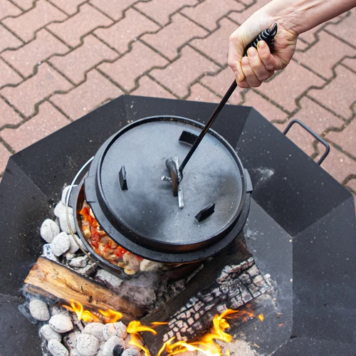 Handvat/pook voor deksel van gietijzeren pan of ketel - 5 ['pook', ' geschilderde pook', ' stalen pook', ' dekselhouder', ' dekselheffer', ' voor gietijzeren ketel', ' voor gietijzeren pan']