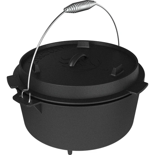 Hangende gietijzeren ketel met pan - 2 ['gietijzeren ketel', ' ketel voor kampvuur', ' ketel met pan', ' zigeunerketel', ' Hongaarse ketel', ' goulash uit de ketel', ' ketel voor vuurplaats', ' jachtpot', ' jachtketel', ' gietijzeren vat', ' cadeau', ' gietijzeren pan', ' gietijzeren pot met pan', ' hangende ketel', ' ketel om op te hangen']