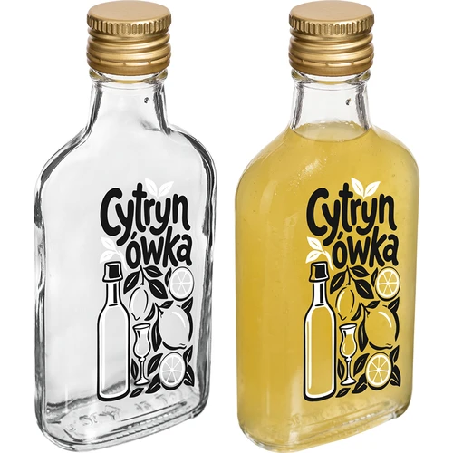 Heupfles 200 ml met schroefdop en opdruk „Cytrynówka” – design 1 - 3