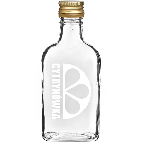 Heupfles 200 ml met schroefdop en opdruk “Cytrynówka” – ontwerp 2