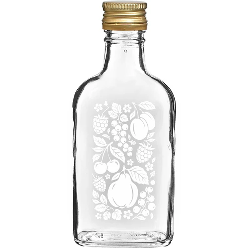 Heupfles 200 ml met schroefdop en opdruk "Fruit" – motief 2