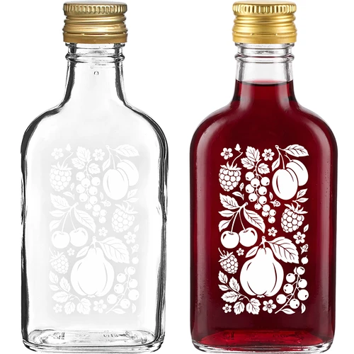 Heupfles 200 ml met schroefdop en opdruk "Fruit" – motief 2 - 2