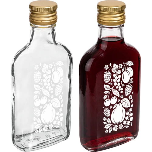 Heupfles 200 ml met schroefdop en opdruk "Fruit" – motief 2 - 3