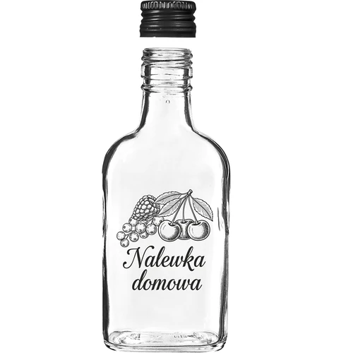 Heupfles 200 ml met schroefdop, opdruk „Nalewka domowa”, 1 stuk - 3