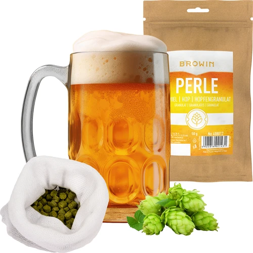 Hop Perle - korrels 50 g - 3 ['hoppen voor bier', ' hop voor bier', ' hop alfazuren', ' bier', ' zelfgemaakt bier', ' ik maak bier', ' hoe maak je bier', ' welke hop voor bier', ' welke hop kiezen', ' hop in korrelvorm', ' hopkorrels', ' hop Perle']