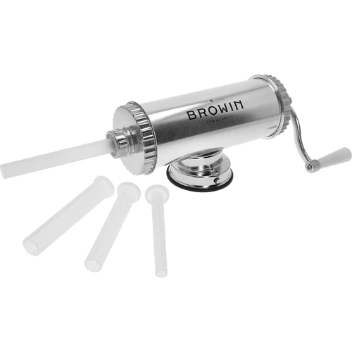 Horizontale vulmachine 1,5 kg met siliconen zuiger - 3 ['voor het vullen van worsten', ' voor zelfgemaakte worsten', ' spuit', ' gastronomische vulmachine', ' slagersapparatuur', ' worstenvuller', ' vleesvuller', ' horizontale vuller']
