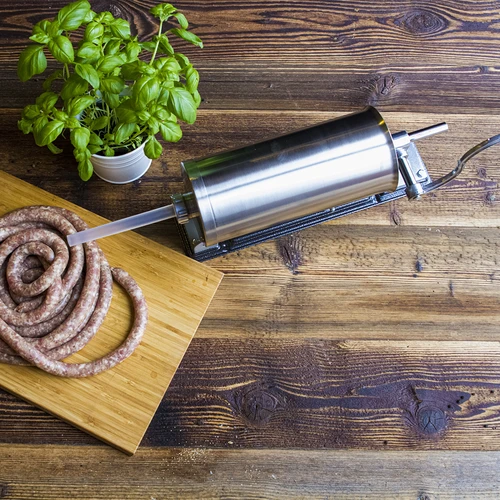 Horizontale vulmachine 3 kg - 16 ['voor het vullen van worsten', ' voor zelfgemaakte worsten', ' spuitzak', ' gastronomische vulmachine', ' slagersapparatuur', ' grote vulmachine', ' worstenvuller', ' vleesvuller', ' horizontale vuller']