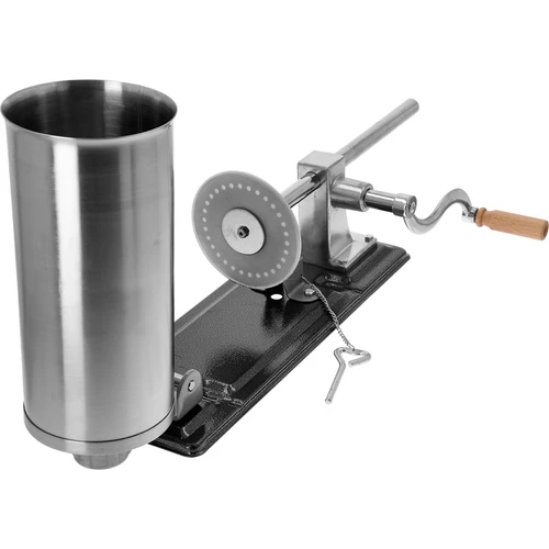 Horizontale vulmachine 4 kg - 6 ['horizontale vulmachine 4 kg', ' vulmachine', ' voor worsten', ' voor het vullen van zelfgemaakte worsten', ' spuitzak', ' gastronomische vulmachine', ' huishoudelijke vulmachine', ' slagerijapparatuur', ' trechters voor vulmachine', ' vulmachine voor zelfgemaakte vleeswaren', ' worstenvuller', ' vleesvuller', ' horizontale vuller']