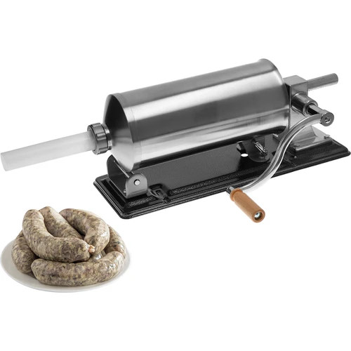Horizontale vulmachine 4 kg - 4 ['horizontale vulmachine 4 kg', ' vulmachine', ' voor worsten', ' voor het vullen van zelfgemaakte worsten', ' spuitzak', ' gastronomische vulmachine', ' huishoudelijke vulmachine', ' slagerijapparatuur', ' trechters voor vulmachine', ' vulmachine voor zelfgemaakte vleeswaren', ' worstenvuller', ' vleesvuller', ' horizontale vuller']