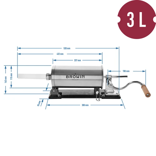 Horizontale worstenvuller 3 kg - 11