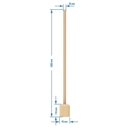 Houten koolstamper / stamper groot 100 cm - 2 ['voor zuurkool', ' voor het inmaken van kool', ' voor ingelegde kool', ' ingelegde kool', ' gefermenteerd voedsel', ' voor kimchi', ' hoe in te maken', ' gezonde ingelegde producten', ' koolstamper', ' stamper', ' beukenhout', ' voor aardewerk', ' voor pot', ' voor inmaakvat', ' koolstok']