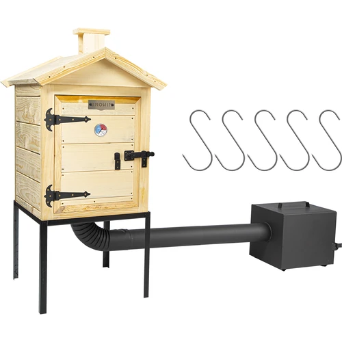 Houten rookkast 60 cm, met vuurhaard - 2