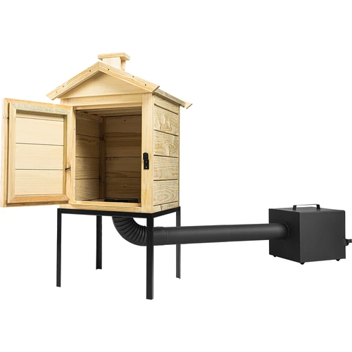 Houten rookkast 60 cm, met vuurhaard - 3