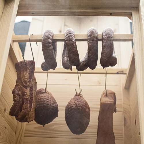 Houten rookkast 60 cm, met vuurhaard - 11