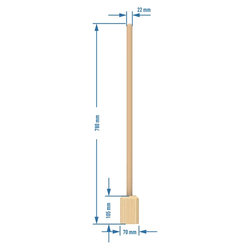 Houten stamper / stamper voor kool 78 cm - 2 ['voor zuurkool', ' voor het fermenteren van kool', ' voor gefermenteerde kool', ' gefermenteerde kool', ' gefermenteerd voedsel', ' voor kimchi', ' hoe te fermenteren', ' gezonde fermentaties', ' stamper voor kool', ' stamper', ' beukenhout', ' voor aardewerk', ' voor pot', ' voor fermentatievat', ' stok voor kool']