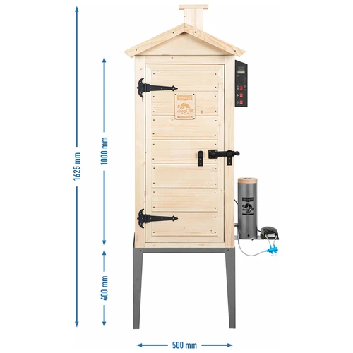 Houten tuinrokerij 200 L – dragON Wood 100E met elektrische verwarmingsmodule en controller - 13 ['roken', ' eenvoudige rokerijen', ' elektrische rokerij', ' rokerij met bedieningspaneel', ' voordelen van roken met een controller', ' houten rokerij', ' tuinrokerij', ' beste rokerij', ' rokerij met controller', ' hoe te roken', ' welke rokerij te kopen', ' zelfgemaakte vleeswaren', ' rokerij van 200 L', ' hoge rokerij', ' ruime rokerij', ' rokerij met rookgenerator', ' roken met rook', ' rookgenerator voor roken', ' rookchips voor roken', ' nieuwigheden voor roken', ' professioneel roken', ' eenvoudig roken', ' hoe een elektrische rokerij te gebruiken']