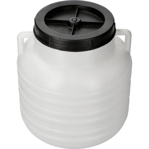 Ingelegde Groente Vat 10L - wit, handvatten  - 1 ['vat voor kool', ' vat voor fermentatie', ' vat voor ingelegde groenten', ' ingelegde groente', ' kool', ' komkommers', ' voor komkommers', ' aardewerk', ' aardewerk met deksel', ' vat met deksel']