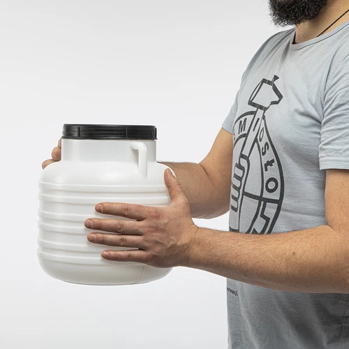 Ingelegde Groente Vat 10L - wit, handvatten - 9 ['vat voor kool', ' vat voor fermentatie', ' vat voor ingelegde groenten', ' ingelegde groente', ' kool', ' komkommers', ' voor komkommers', ' aardewerk', ' aardewerk met deksel', ' vat met deksel']