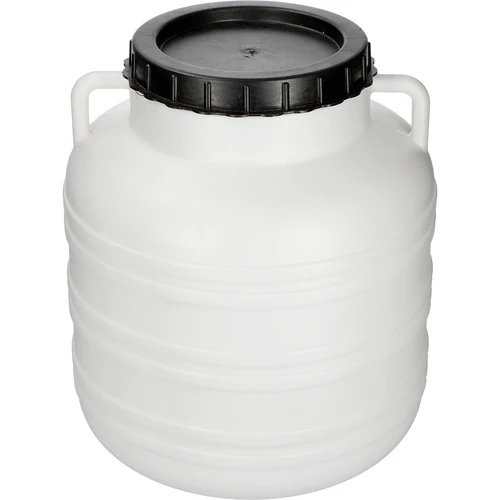 Ingelegde Groente Vat 30L - wit, handvatten  - 1 ['vat voor kool', ' vat voor fermentatie', ' vat voor ingelegde groenten', ' ingelegde groente', ' kool', ' komkommers', ' vat met deksel']