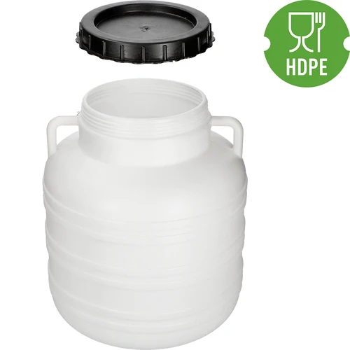 Ingelegde Groente Vat 30L - wit, handvatten - 2 ['vat voor kool', ' vat voor fermentatie', ' vat voor ingelegde groenten', ' ingelegde groente', ' kool', ' komkommers', ' vat met deksel']