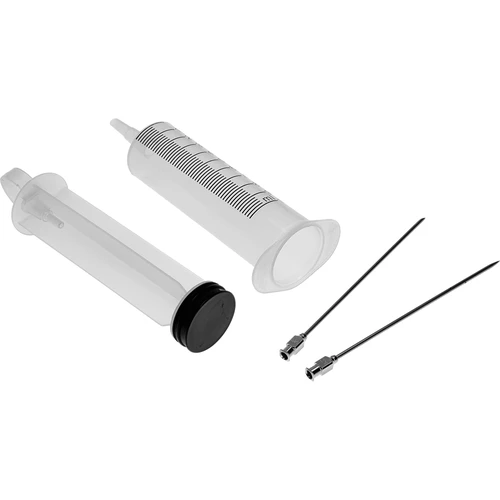 Injectiespuit 100 ml + 2 naalden - 5 ['vleeswaren', ' voor vlees', ' vleesspuit', ' roestvrijstalen naalden', ' injectienaald', ' voor vlees', ' voor pekelen', ' onvoldoende pekelen', ' grijze vlekken in vleeswaren']