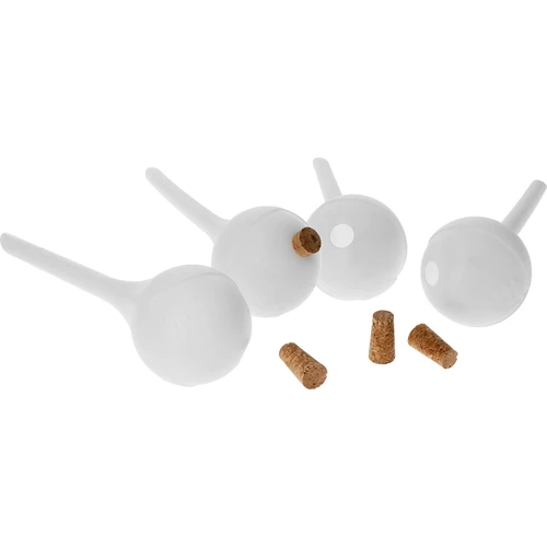 Irrigatieballen voor planten, wit doorschijnend met kurk, 400ml, 4 stuks - 3 ['bloemwaterdispenser', ' voor het water geven van bloemen', ' bloembevochtigers', ' bloemenirrigatie', ' plantenirrigatie', ' potirrigatoren', ' voor het water geven van bloemen', ' voor kamerplanten', ' irrigatiesysteem', ' waterdispenser voor potten', ' plantenballen', ' planten water geven', ' irrigatieballen met kurk']