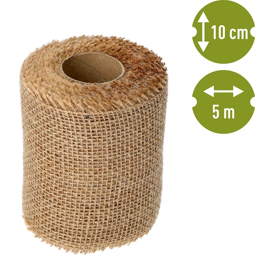 Jute band 10 cm/5 m - 4 ['jute band', ' jute band', ' band voor tomaten', ' band voor komkommers', ' natuurlijke band', ' ecoband', ' band voor binden', ' band voor handwerk', ' jute lint']