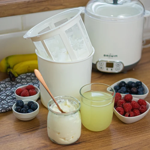 Kaas-yoghurtmaker met thermostaat 1,5 L - 16 ['zelfgemaakte yoghurt', ' voor yoghurt', ' voor kaas', ' veganistische yoghurt', ' Griekse yoghurt', ' ontbijtkazen', ' yoghurtapparaat', ' hoe maak je yoghurt']
