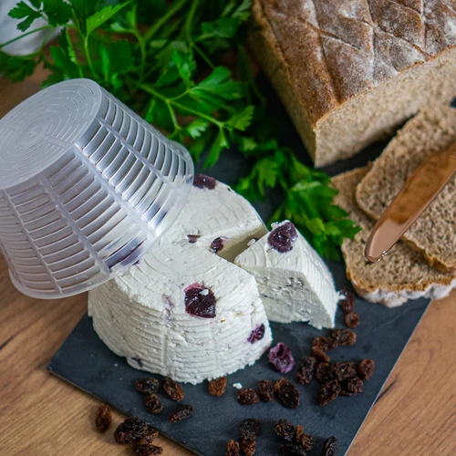 Kaasmakerijvorm voor ricotta Ø 12 x 6,5 cm voor 500 g - 6 ['vorm voor ricotta', ' vorm voor ricottakaas', ' kaas', ' kaasmaken', ' hoe maak je kaas', ' kaasmakerijvorm', ' zelfgemaakte kaas', ' kaasmakerijvorm', ' huisgemaakte kaas', ' vorm voor zachte kaas', ' voor kwarkkaas', ' voor stremselkaas', ' vorm in de vorm van een kegel', ' kwark- en stremselkaas in de vorm van een kegel', ' zelfgemaakte kwark']