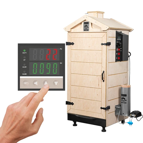 Kaderloze rookoven dragON PLYWOOD NATURE met digitale controller, 200L  - 1 