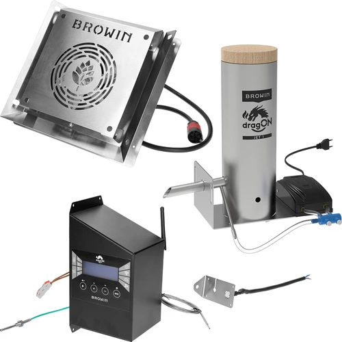 Kaderloze rookoven dragON PLYWOOD NATURE met Wi-Fi-controller, 200L - 7