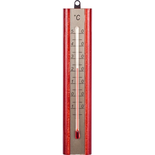 Kamertemperatuurmeter met gouden schaal (-40°C tot +50°C) 16cm mix  - 1 ['binnen thermometer', ' kamertemperatuurmeter', ' thermometer voor binnen', ' huisthermometer', ' thermometer', ' houten kamertemperatuurmeter', ' thermometer met duidelijke schaal', ' thermometer met gouden schaal']