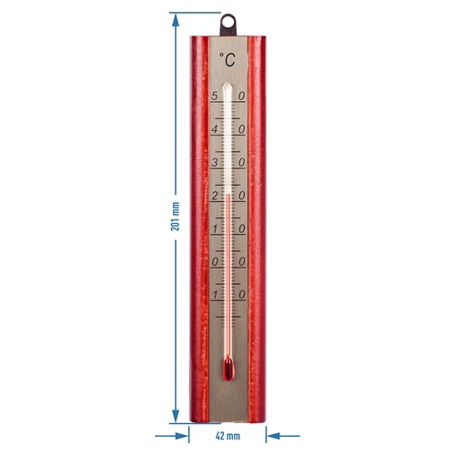 Kamertemperatuurmeter met gouden schaal (-40°C tot +50°C) 16cm mix - 2 ['binnen thermometer', ' kamertemperatuurmeter', ' thermometer voor binnen', ' huisthermometer', ' thermometer', ' houten kamertemperatuurmeter', ' thermometer met duidelijke schaal', ' thermometer met gouden schaal']