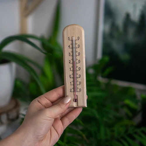 Kamertemperatuurmeter met patroon (-20°C tot +50°C) 15cm - 4 [': universele thermometer', ' binnenthermometer houten thermometer', ' thermometer', ' thermometer met duidelijke schaal', ' kamertemperatuurmeter', ' thermometer om op te hangen']