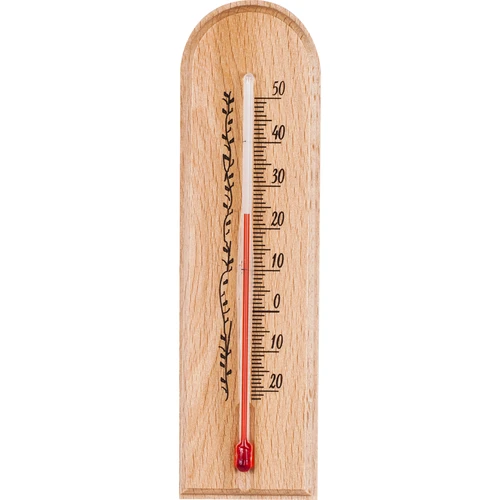 Kamertemperatuurmeter met patroon (-20°C tot +50°C) 15cm  - 1 [': universele thermometer', ' binnenthermometer houten thermometer', ' thermometer', ' thermometer met duidelijke schaal', ' kamertemperatuurmeter', ' thermometer om op te hangen']