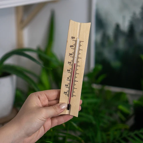 Kamertemperatuurmeter met patroon (-20°C tot +50°C) 18cm - 3 ['binnen thermometer', ' kamertemperatuurmeter', ' thermometer voor binnen', ' huistemperatuurmeter', ' thermometer', ' houten kamertemperatuurmeter', ' thermometer met duidelijke schaal', ' thermometer met versterkte capillair']