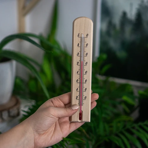 Kamertemperatuurmeter met patroon (-20°C tot +50°C) 20cm - 3 ['binnen thermometer', ' kamertemperatuurmeter', ' thermometer voor binnen', ' huisthermometer', ' thermometer', ' houten kamertemperatuurmeter', ' thermometer met duidelijke schaal', ' thermometer met versterkte capillair']